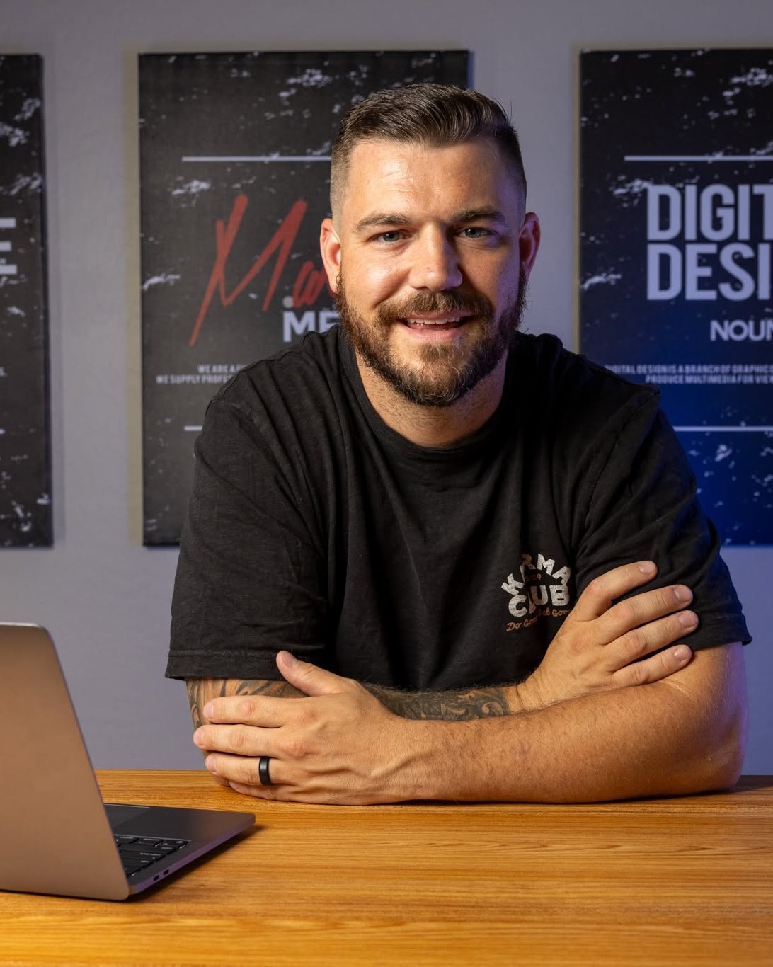 Mitchell Wolfert, founder of Provision Digital, at his desk